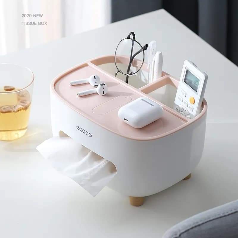 ECOCO Multifunctional Tissue Box with Napkin & Pen Holder