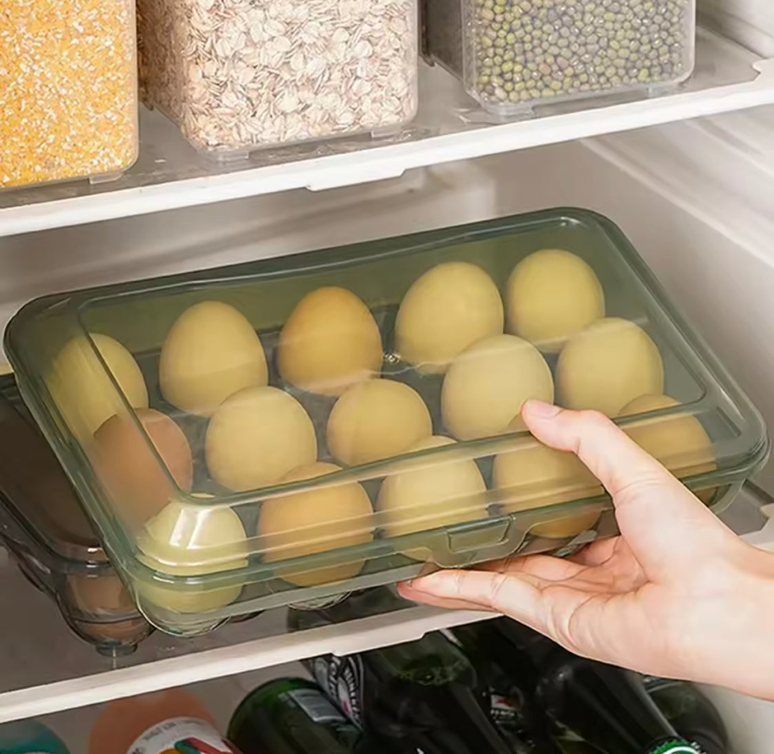 15 Grids Portable Egg Storage Tray Box
