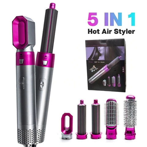 5 in 1 Hair Straightener Brush  Hair Curler Hair Dryer