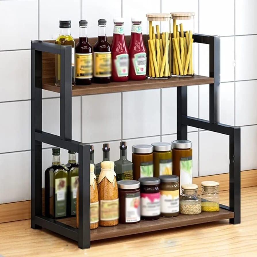 Stainless Steel Counter-tops Kitchen Storage Shelf