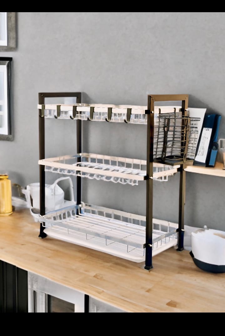All-in-One Dish Rack with Cutlery Holder