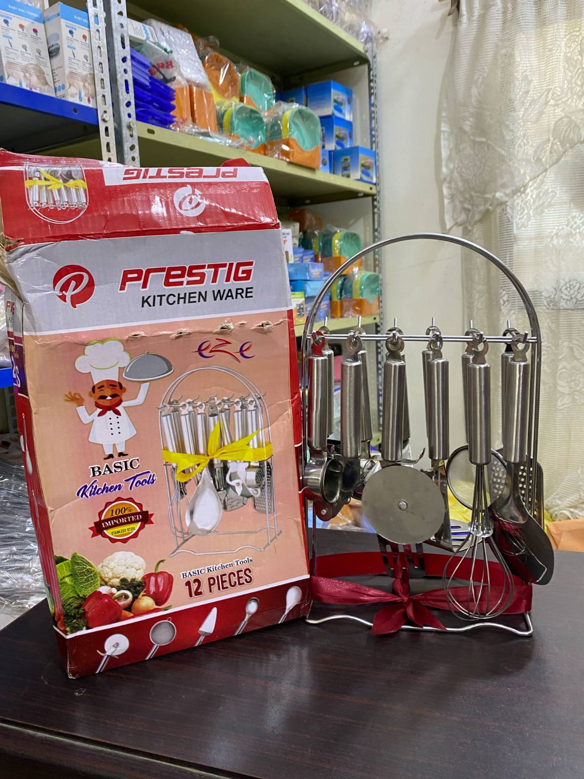 13-Piece Stainless Steel Kitchen Tool Set Stand