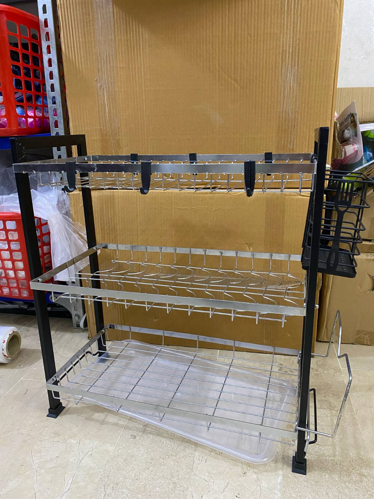 All-in-One Dish Rack with Cutlery Holder