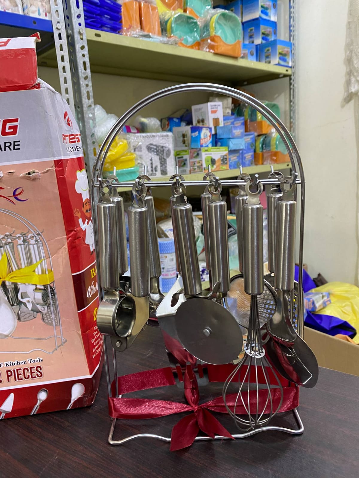 13-Piece Stainless Steel Kitchen Tool Set Stand