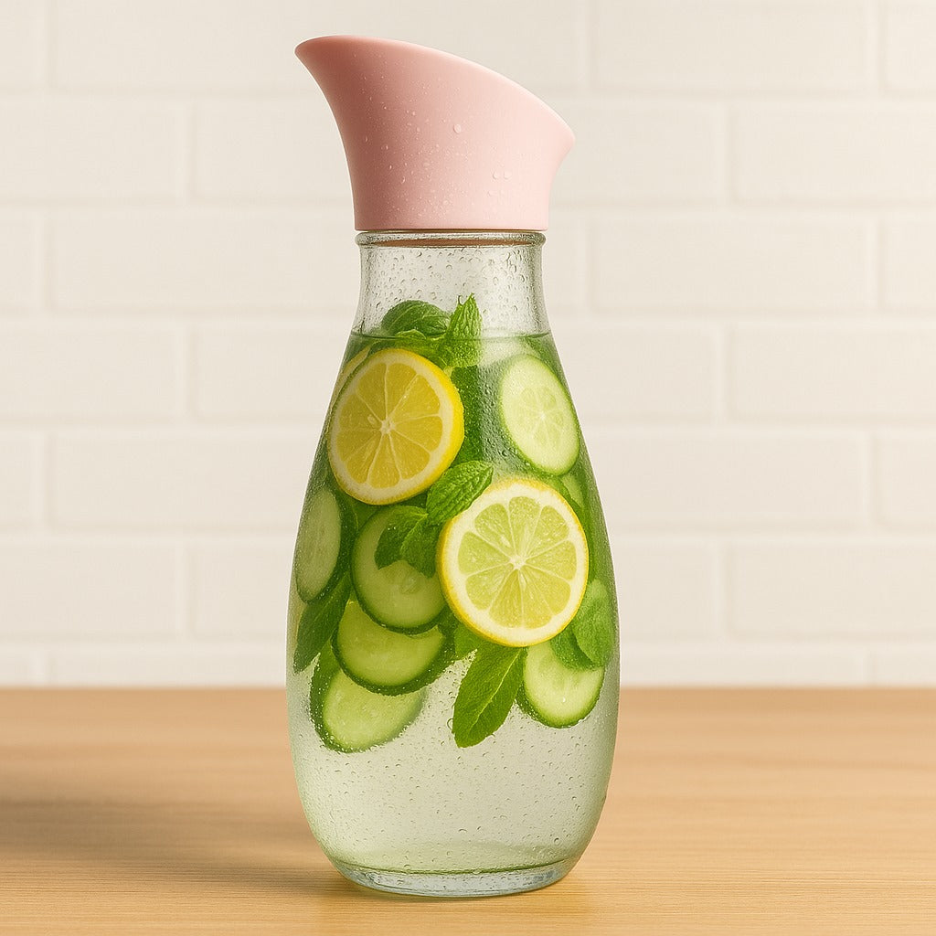1400ml Glass Water Jug with Lid – Heat Resistant