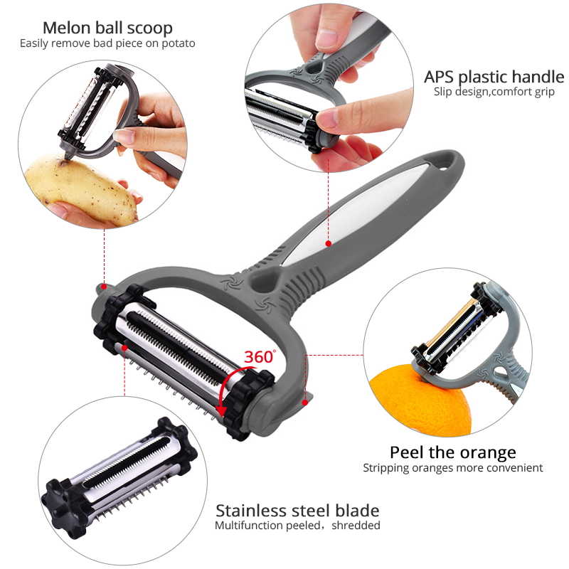 3 in 1 Roto Peeler for Fruit and Vegetables - 1Pc