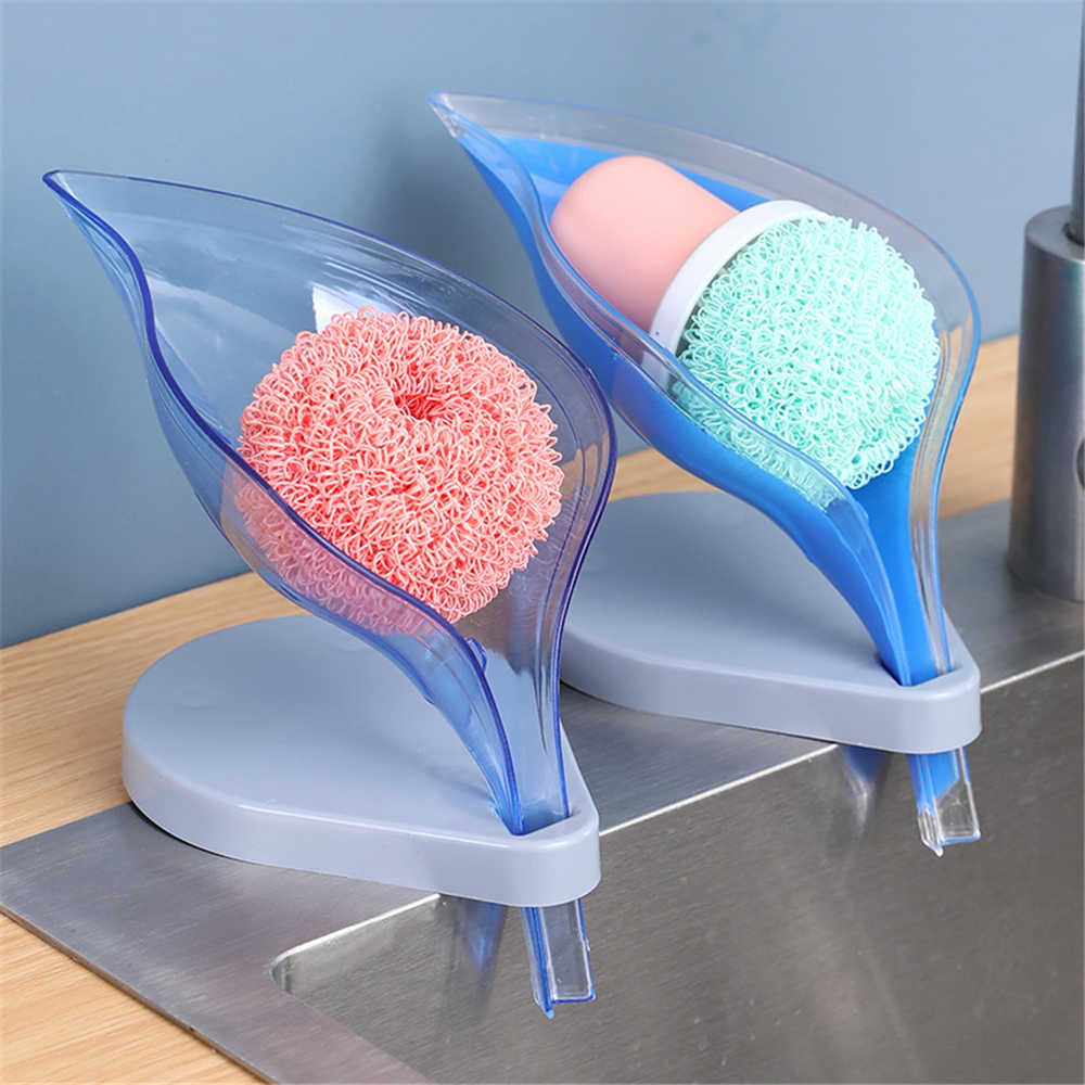 New Leaf Shape Soap Holder Decorative Drainage Soap Holder Bathroom Gadgets