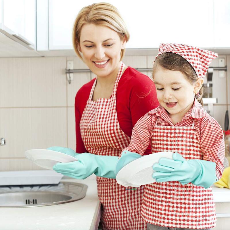 New Multipurpose Reusable Magic Silicone Dish Washing Gloves - 1Pair