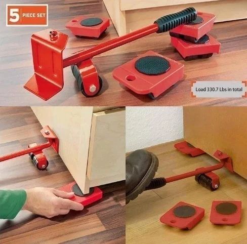 Furniture Lift Mover Tool Set Heavy-Duty Roller Lifter