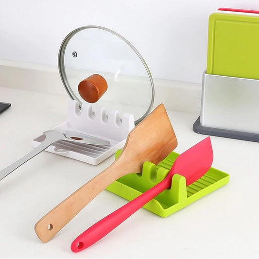 Plastic Spoon Rest Non-Slip Kitchen Utensil Holder Organizer 1Pc