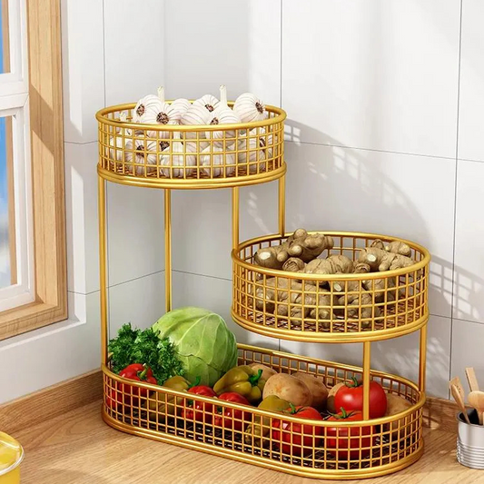Metal Kitchen Fruit & Vegetable Basket Big Capacity