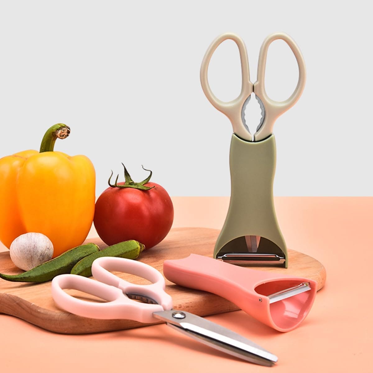 3-in-1 Kitchen Scissors and Peeler Set