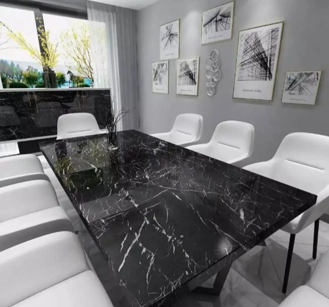 Black Marble Self Adhesive Waterproof Kitchen Wallpaper 60x200cm