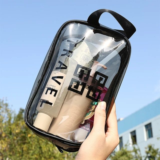 Transparent Travel Makeup Cosmetic Organizer Bag