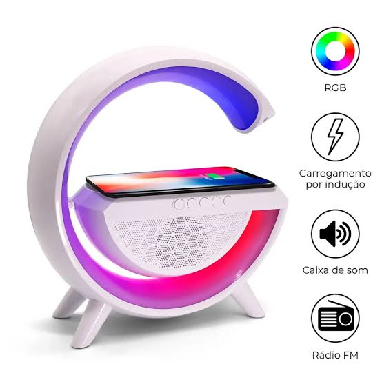 Multi-functional 3 in 1 G Shape Lamp with Speaker and Wireless Charging