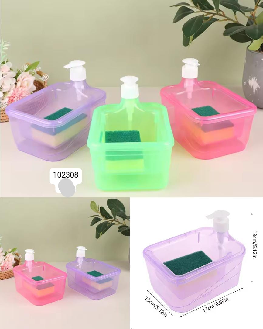 Countertop Soap Dispenser and Scrubber Organizer