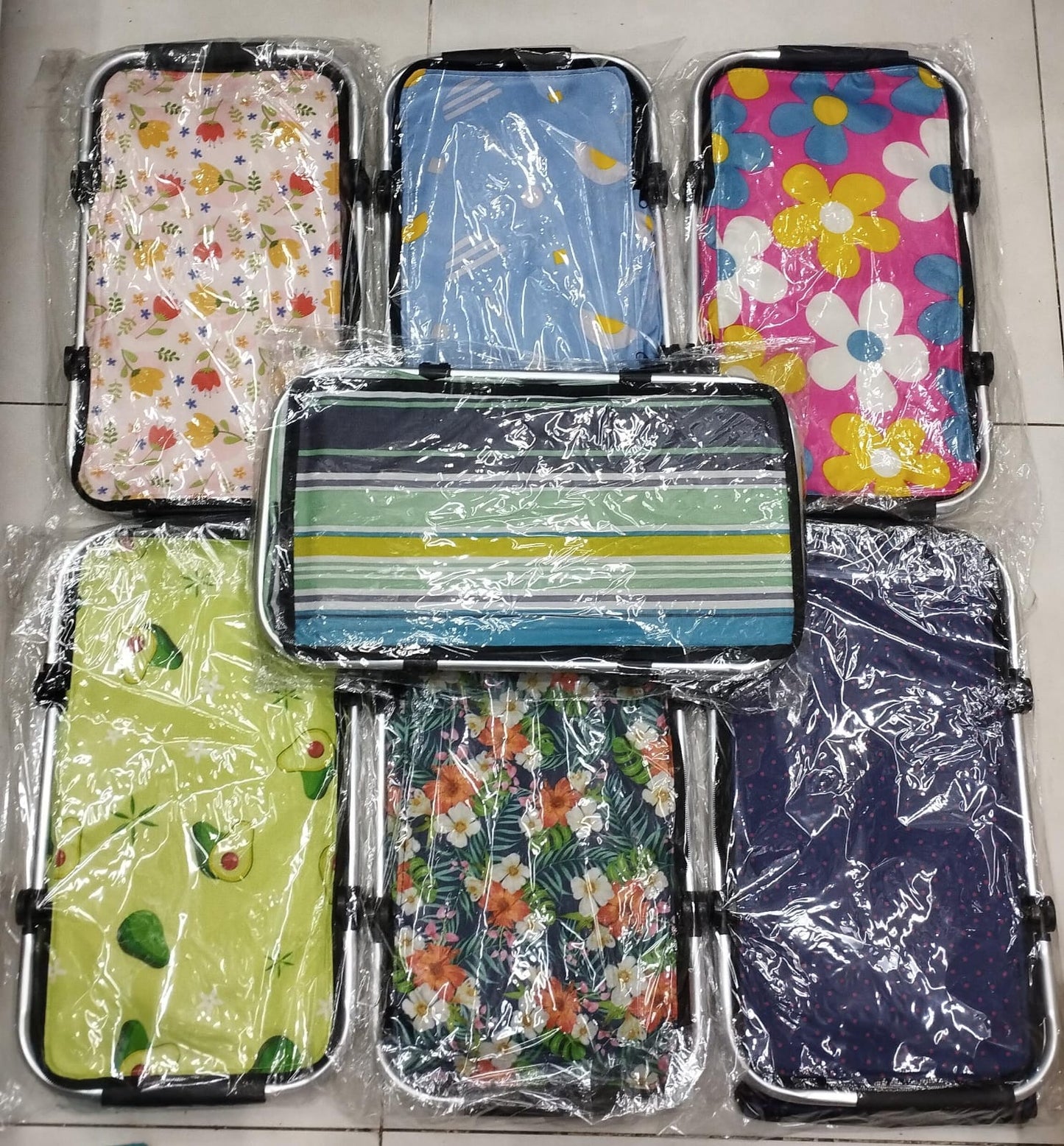 Portable Insulated Folding Picnic Basket Grocery Bag