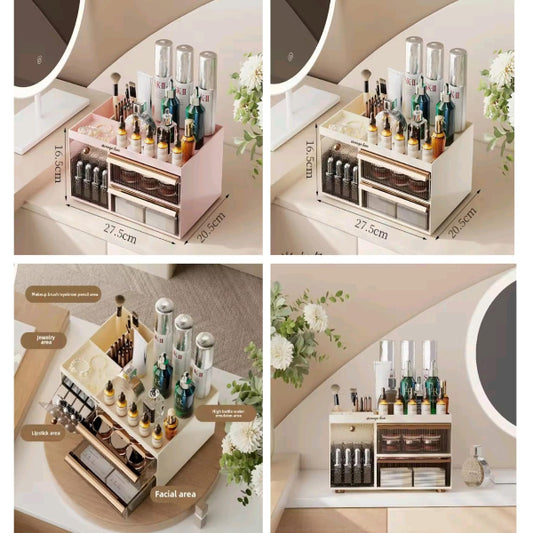 Plastic Skincare Cosmetic Desktop Storage Organizer Box