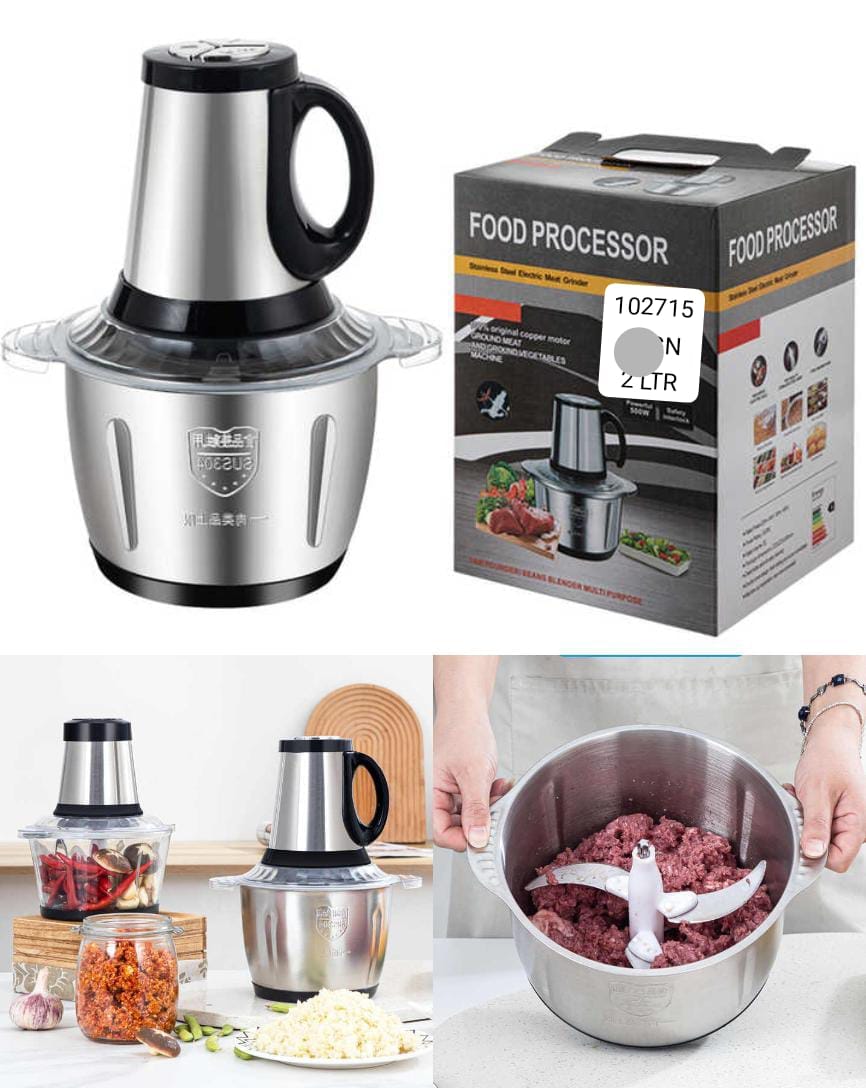 2L Electric Meat Grinder – High-Power Stainless Steel Food Chopper