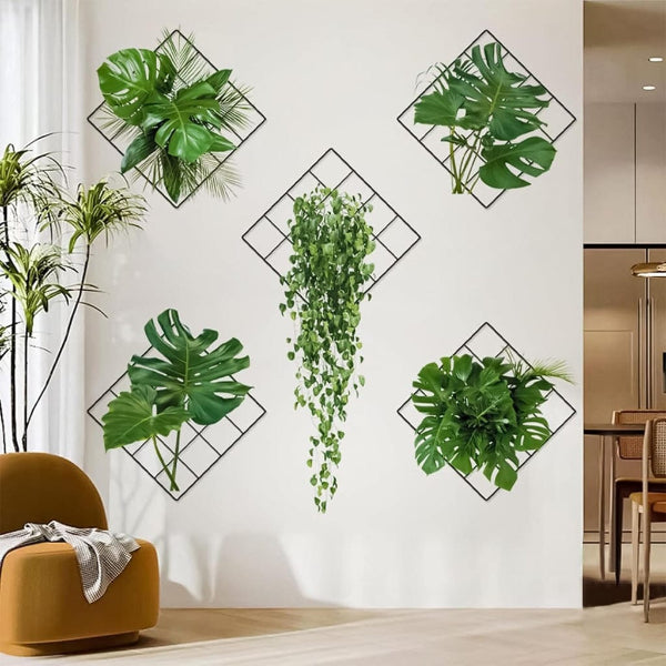 3D Grass Leaf Wall Sticker – Waterproof Indoor Decor