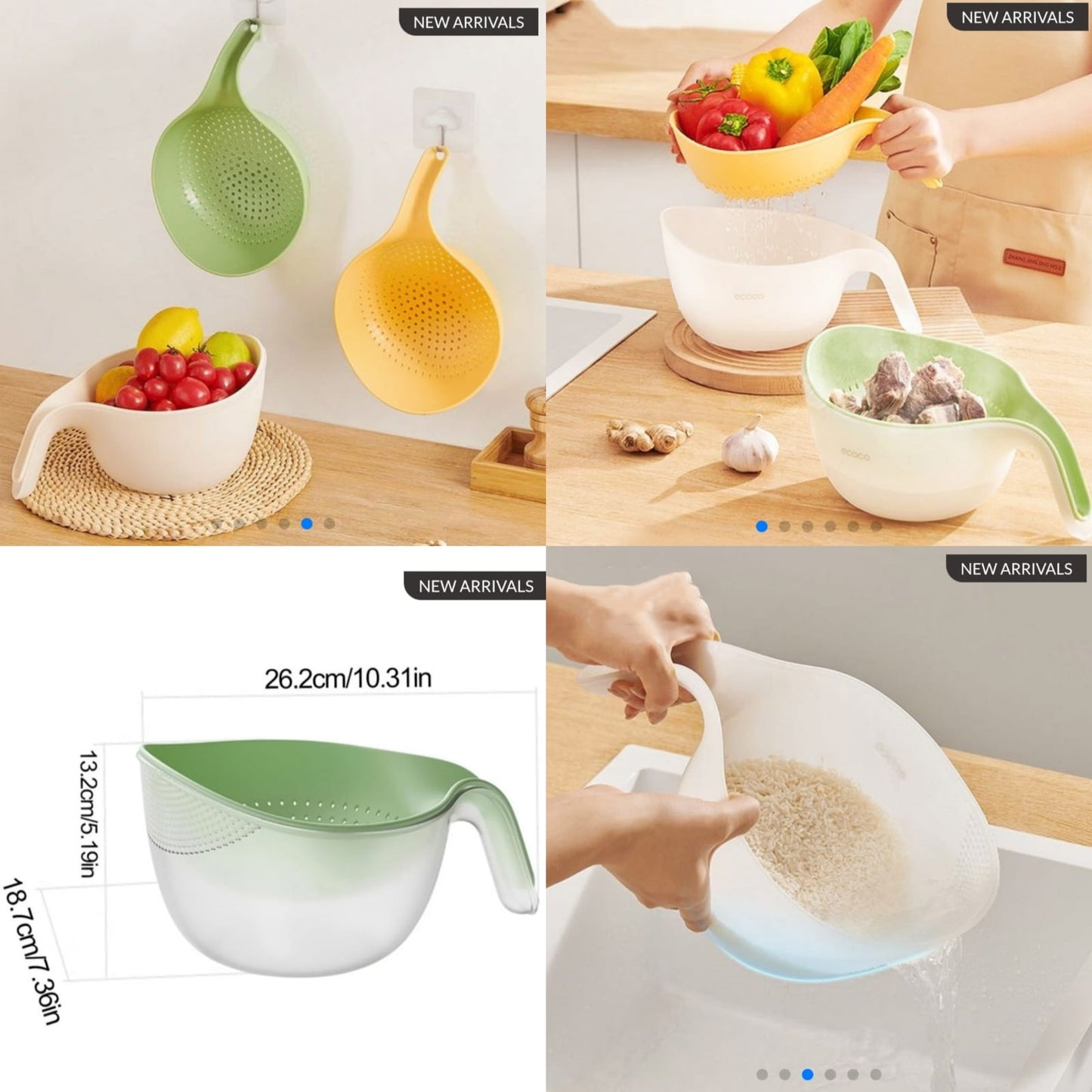 Double Layer Drainage Basket for Kitchen Use