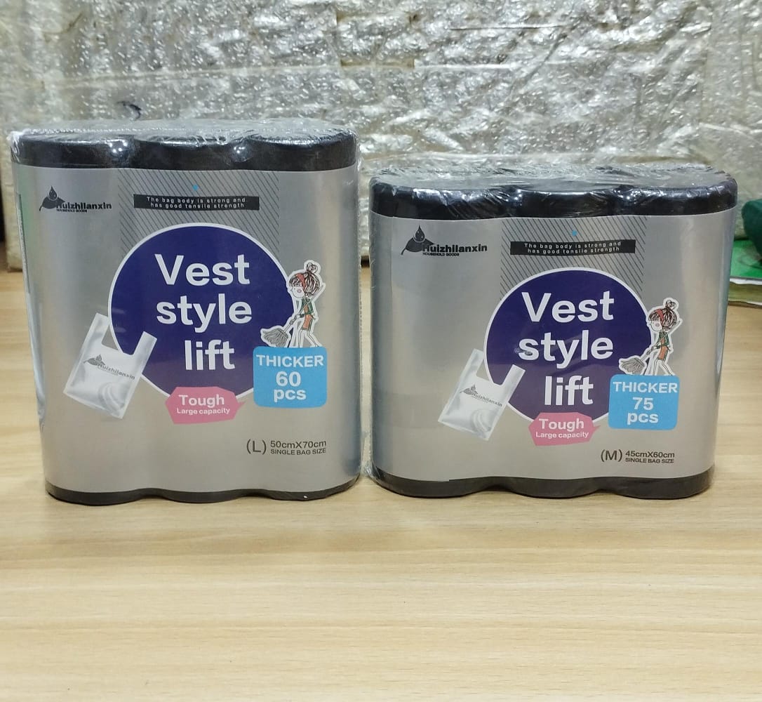 Black Disposable Durable Garbage Bags Roll