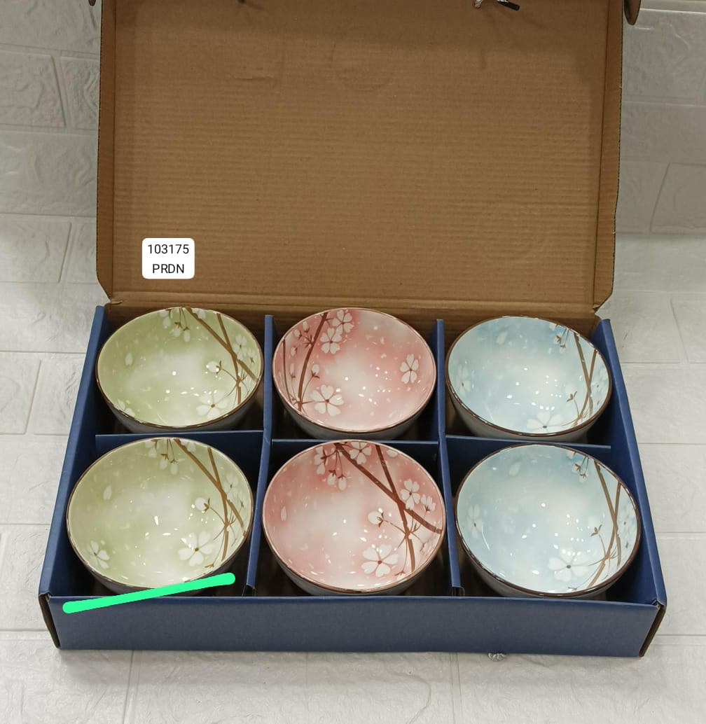 Set of 6 Premium Ceramic Serving Bowls