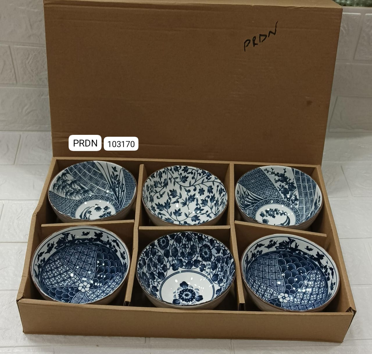 Set of 6 Premium Ceramic Serving Bowls