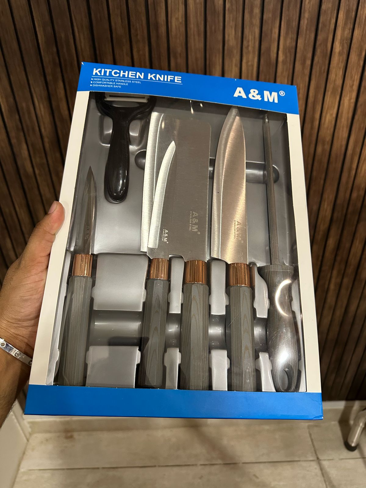 6-Piece Premium Kitchen Knife Set with Free Peeler – Chef Quality