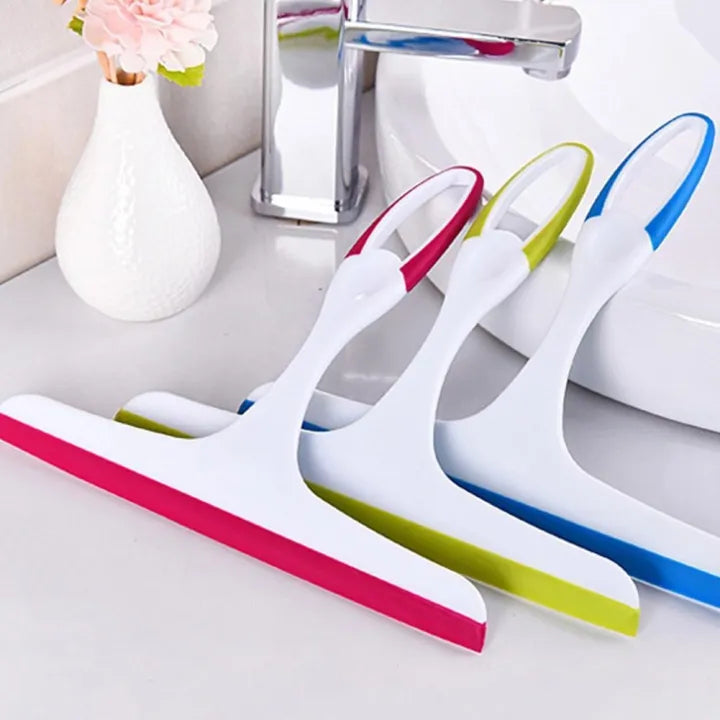 Mirror & Window Cleaning Brush with Rubber Wiper