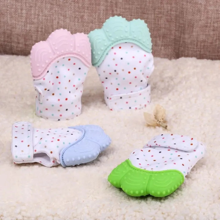 1PC Baby Teething Glove – Soft Silicone Infant Mitten