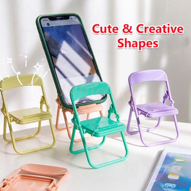Cute Chair Shape Foldable Mobile Phone Holder Stand 1PC
