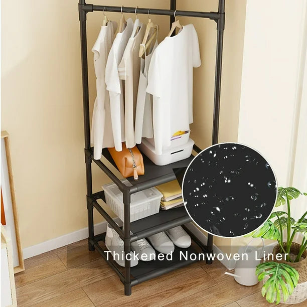 Metal Clothes Rack Corner Storage Organizer