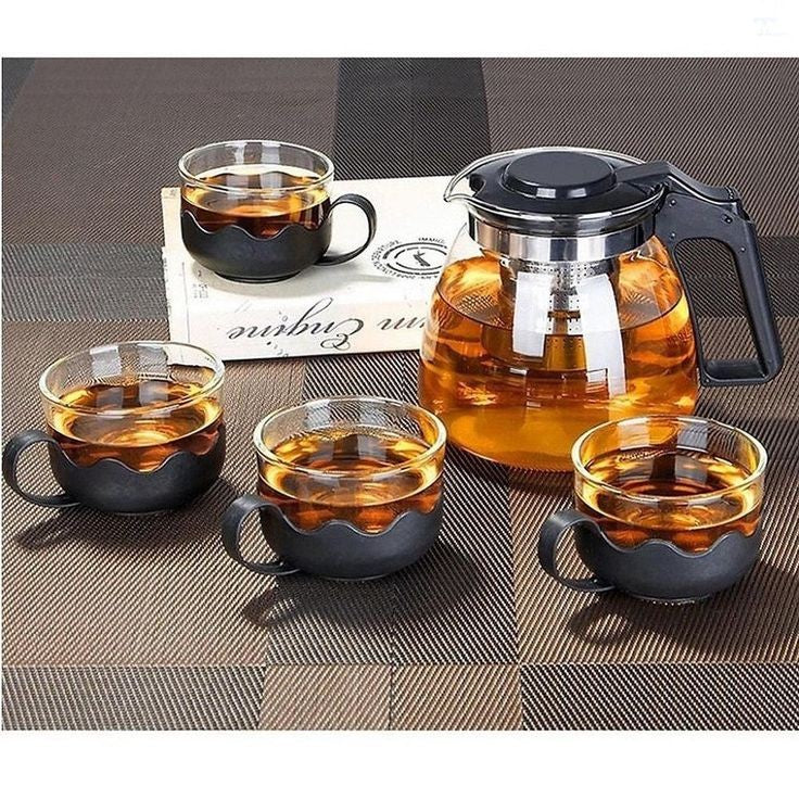 900ml Heat Resistant Glass Tea Pot with Filter