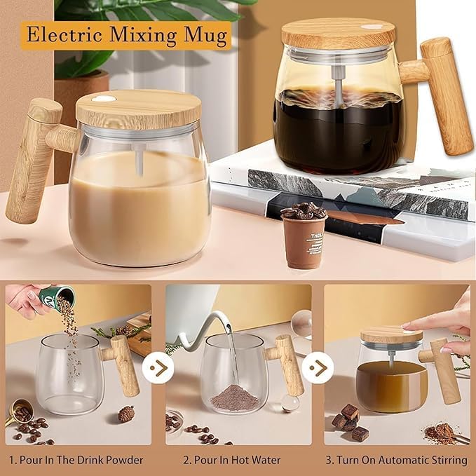 Rechargeable Self-Stirring Coffee Mug Electric Mixing Cup 400ml