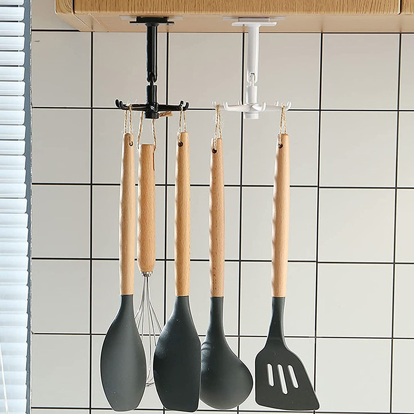 360 Degree Rotating Wall Hanging Spoon Holder