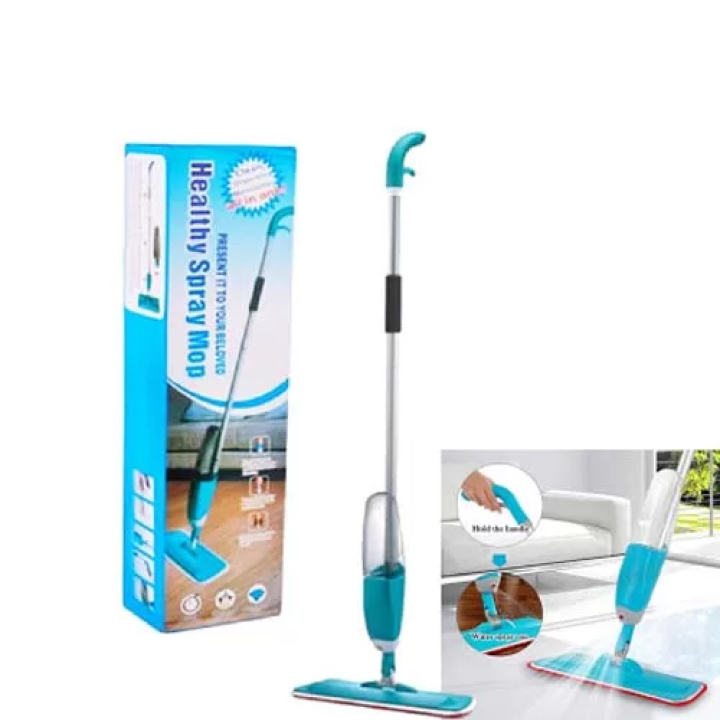 360° Rotating Spray Mop with Microfiber Pad for Wet & Dry Cleaning