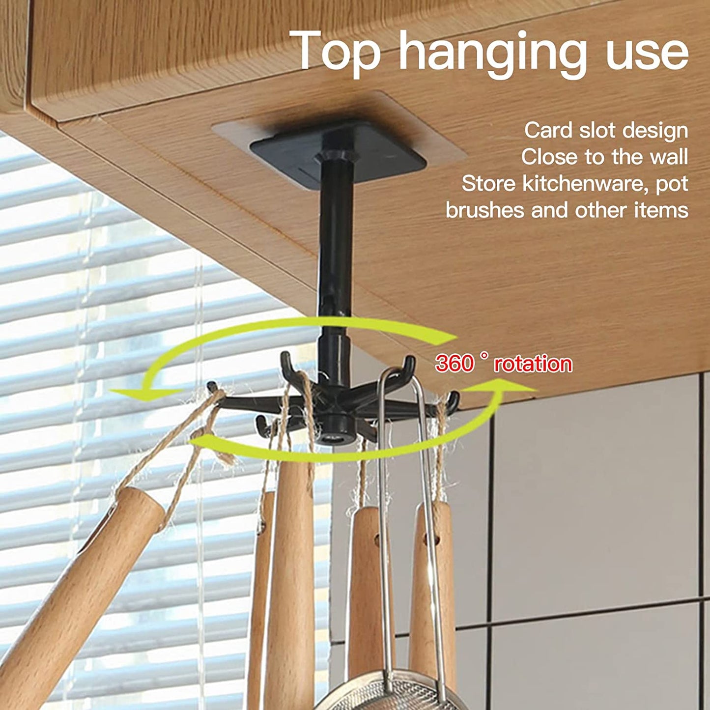 360 Degree Rotating Wall Hanging Spoon Holder