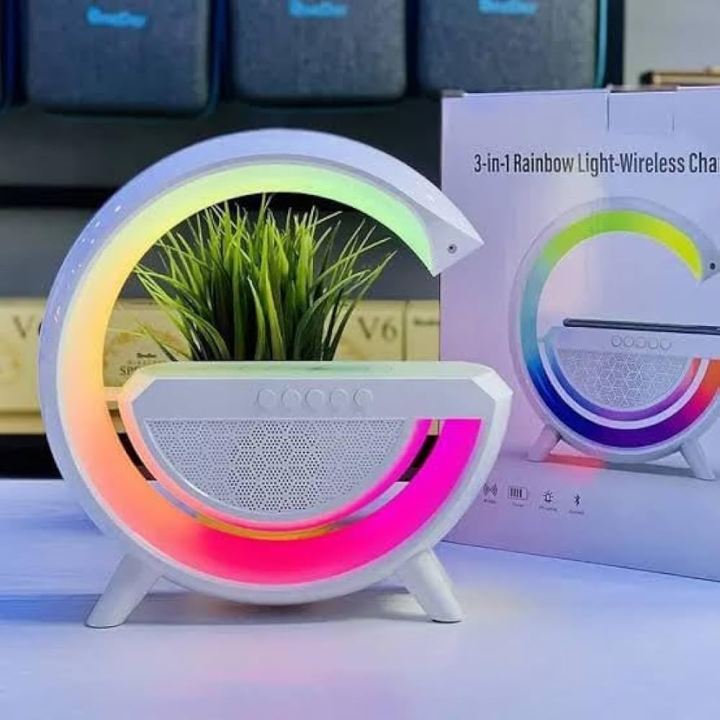 Multi-functional 3 in 1 G Shape Lamp with Speaker and Wireless Charging