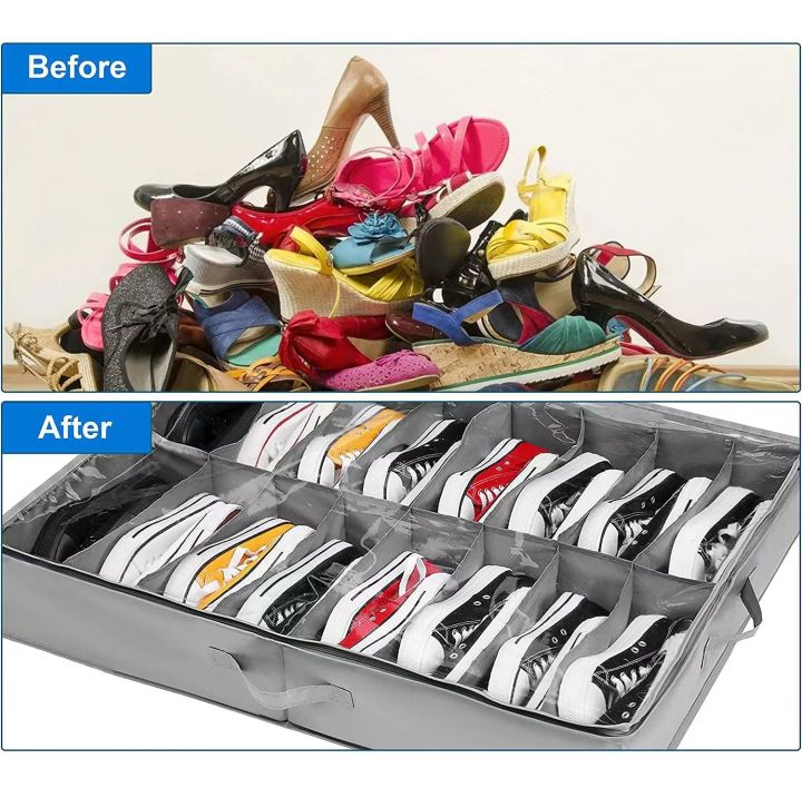 12 Pocket Shoes Organizer Storage Bag
