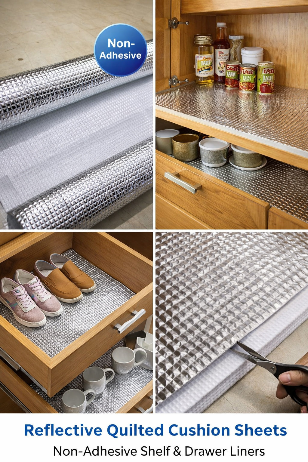 Kitchen Oil-Proof Cushion Sheet Waterproof 45×200cm | Multipurpose Cabinet & Counter Protection