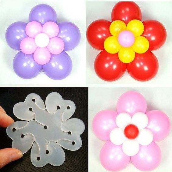 12Pcs Reusable Flower-Shaped Balloon Clips for Party Decorations