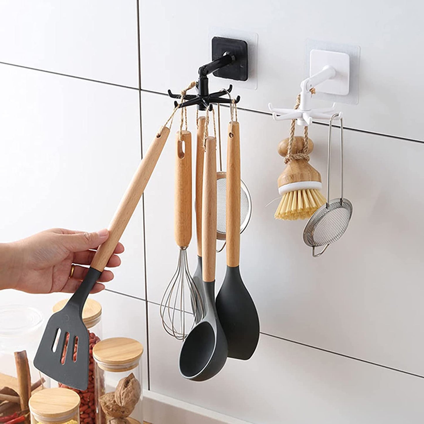 360 Degree Rotating Wall Hanging Spoon Holder