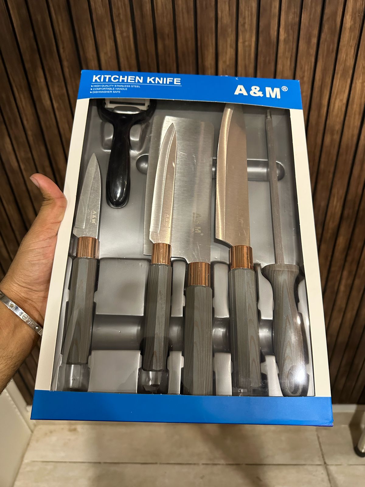 6-Piece Premium Kitchen Knife Set with Free Peeler – Chef Quality