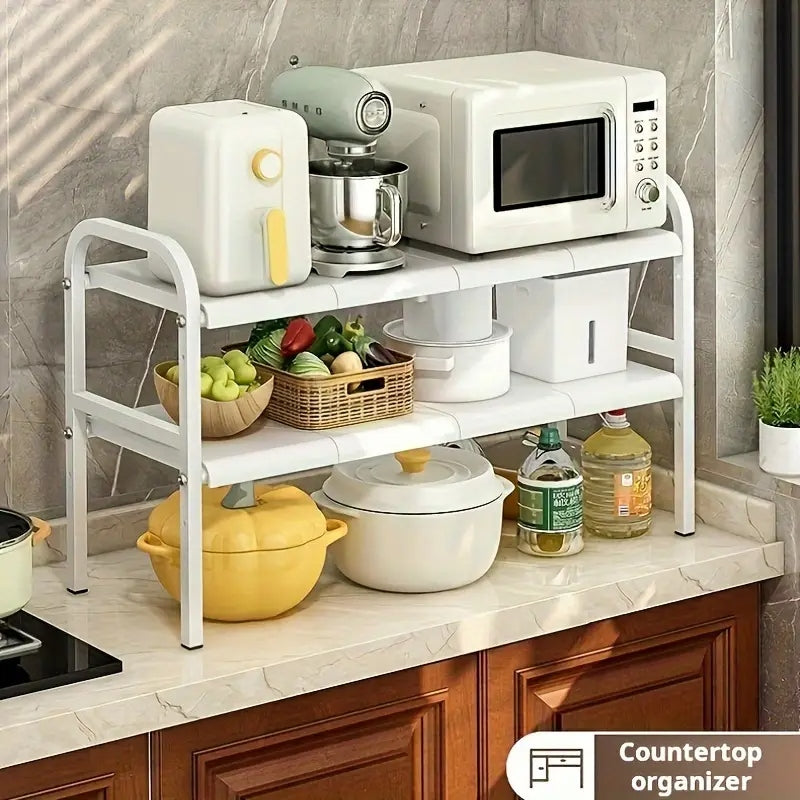 Expandable Under-Sink Organizer Rack with Adjustable Shelves & Baskets
