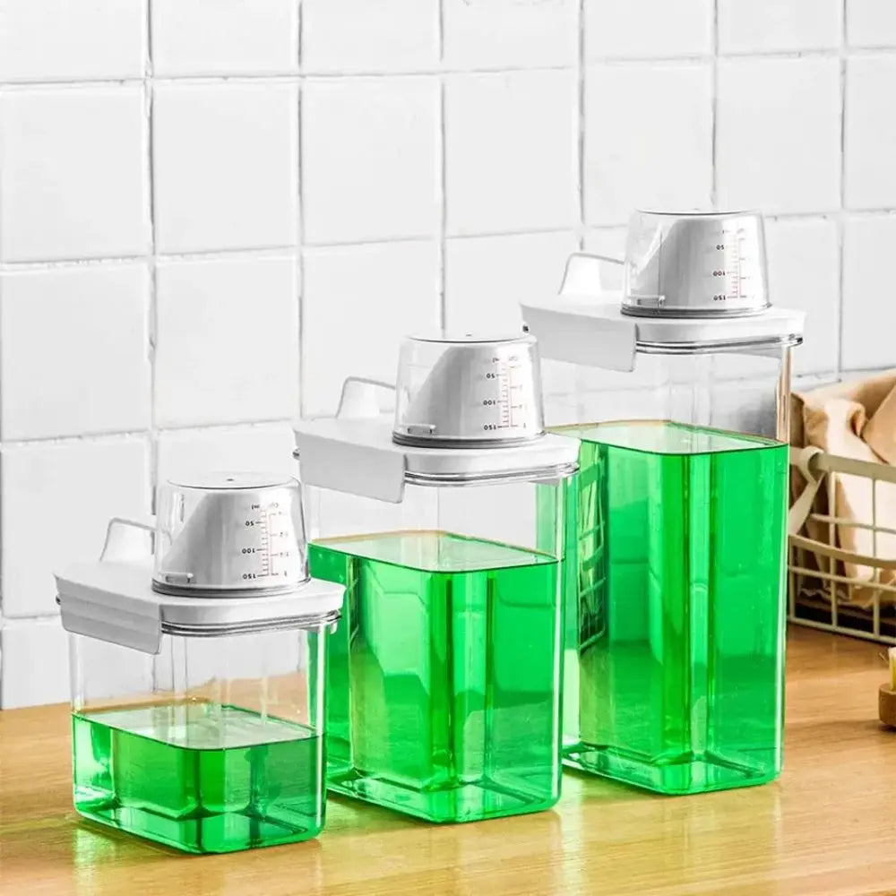 Portable Washing Powder Dispenser with Measuring Cup