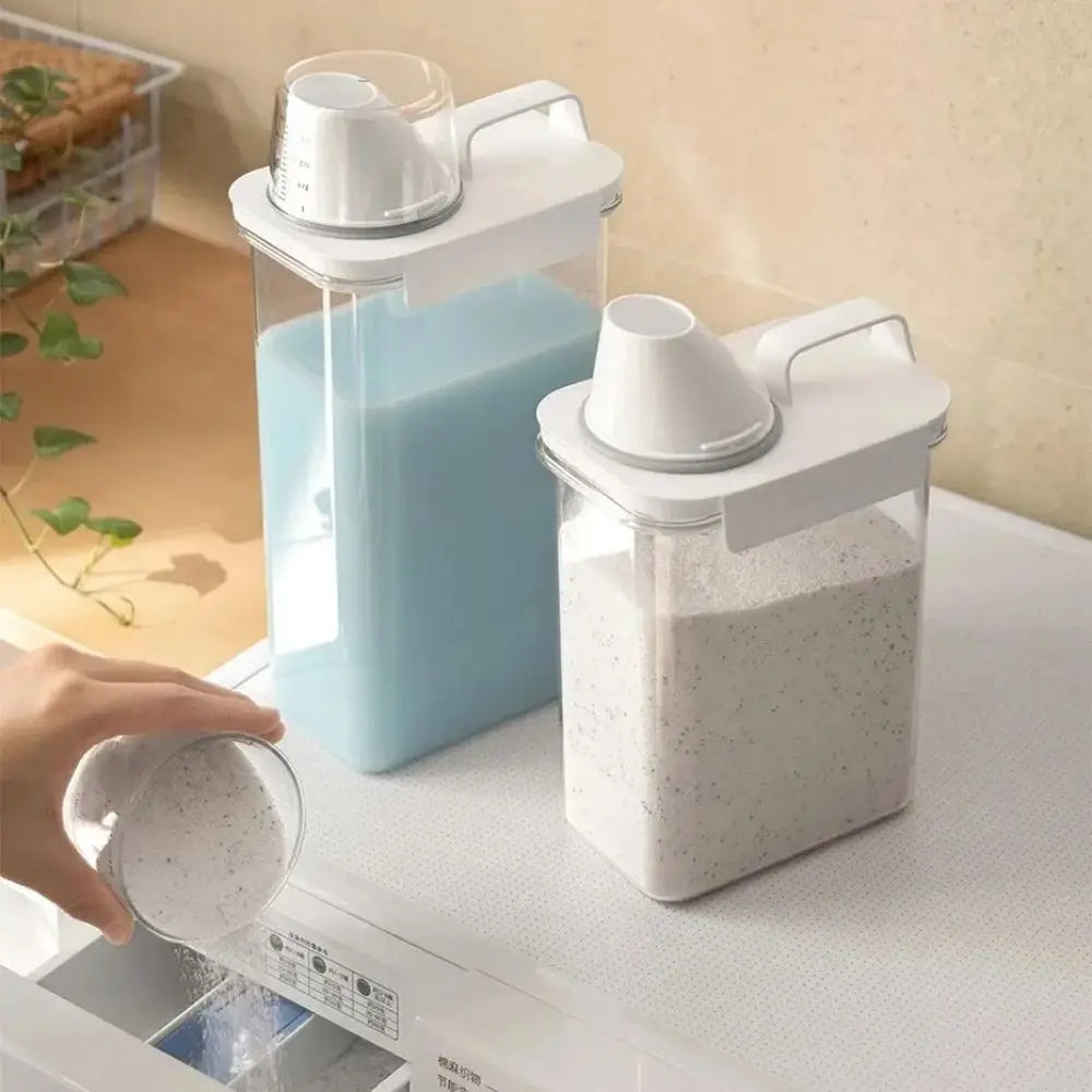 Portable Washing Powder Dispenser with Measuring Cup