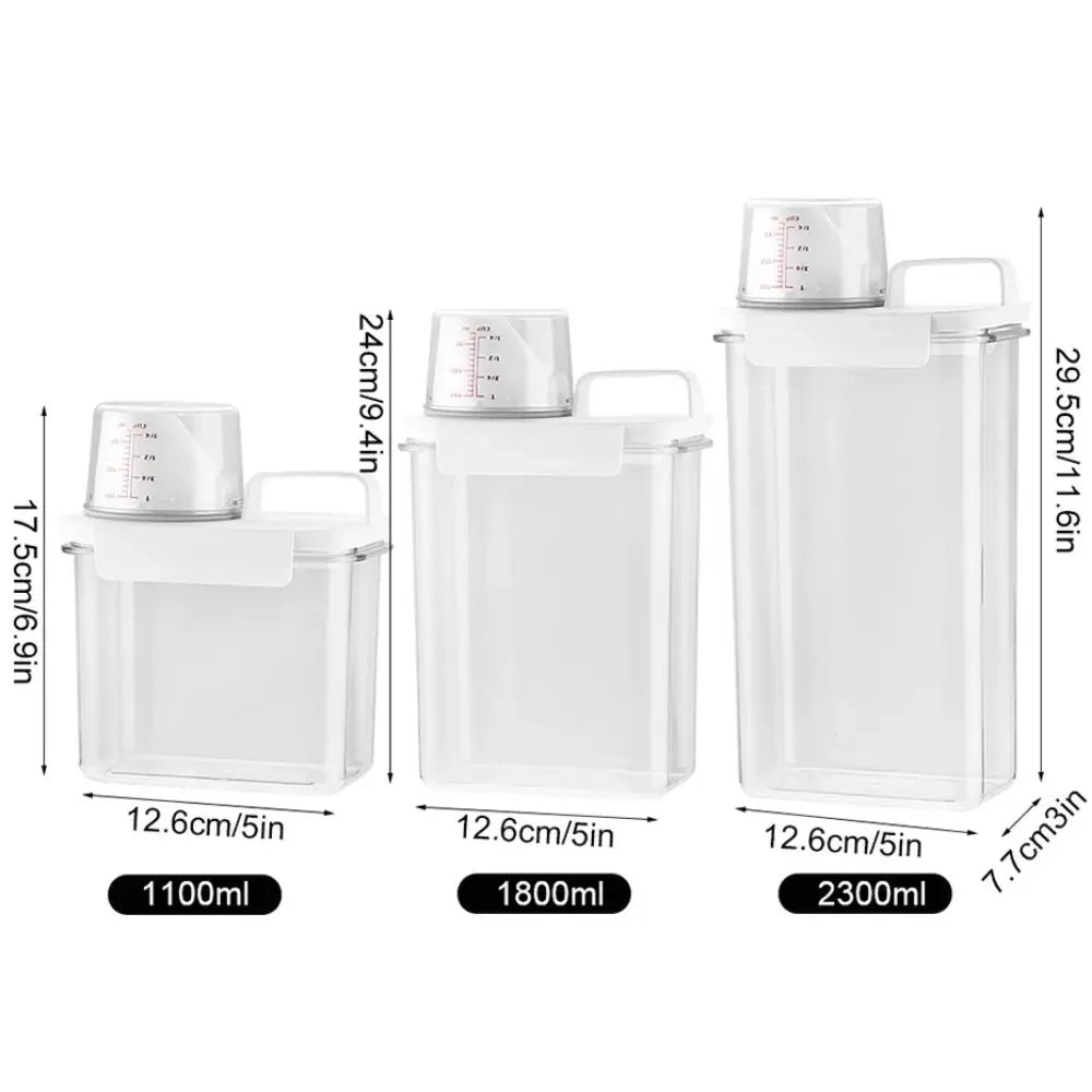 Portable Washing Powder Dispenser with Measuring Cup