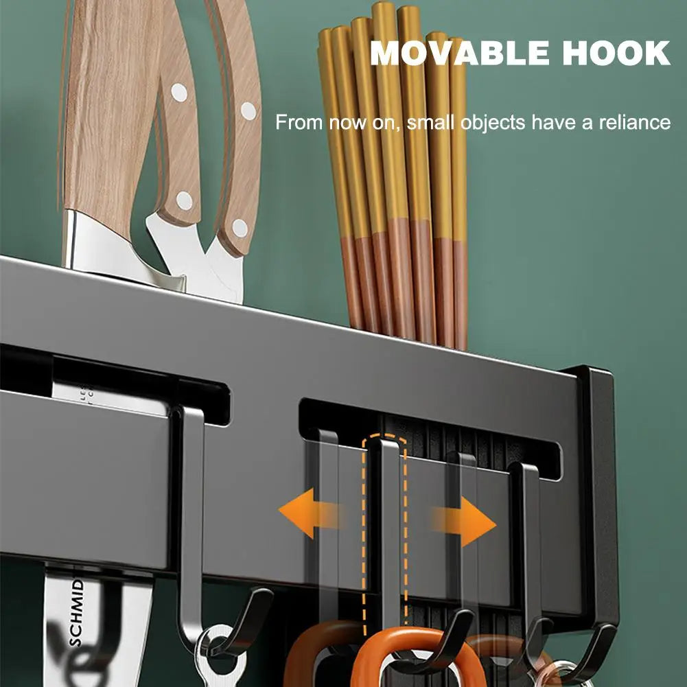 Wall Mounted Iron Knife Storage Organizer