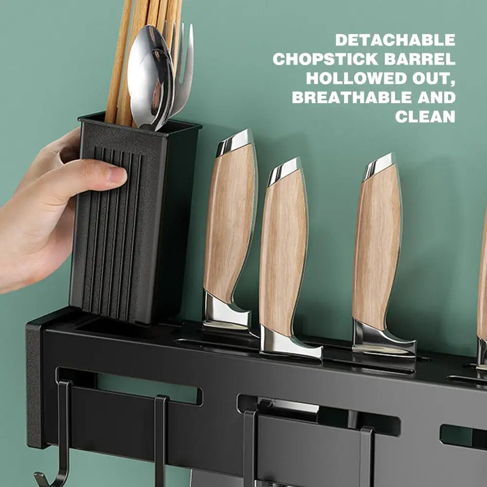 Wall Mounted Iron Knife Storage Organizer